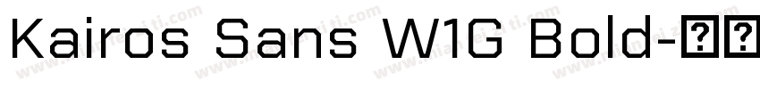 Kairos Sans W1G Bold字体转换